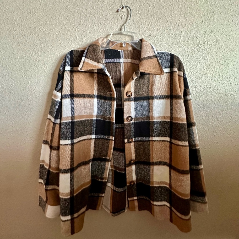 Source Unknown Tan and Black Utility Jacket